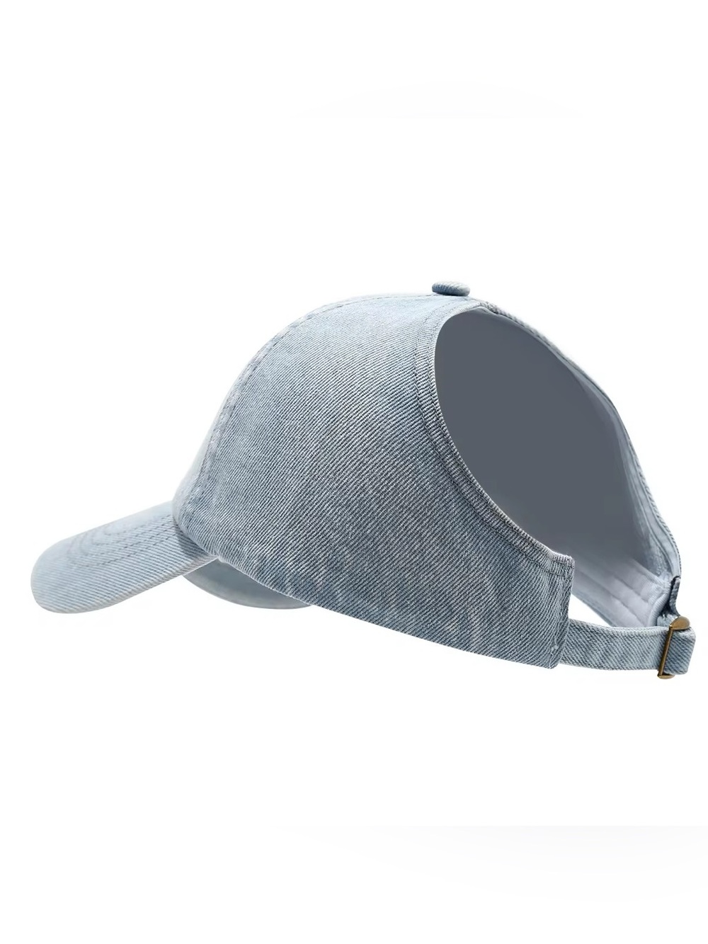 ❤️Buy Now Price❤️ Denim Ponytail Baseball Cap, Backless Messy Bun Hat - Choose 1 - Picture 3 of 16